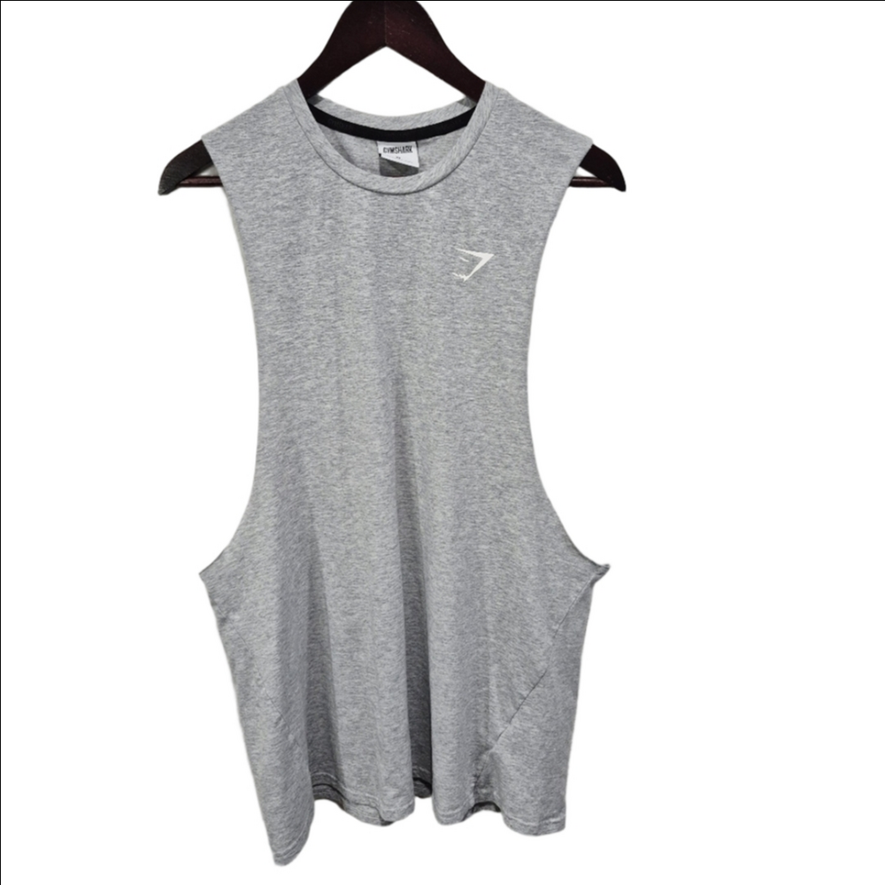 Gymshark React Drop Arm Light Gray Muscle Tank Top
